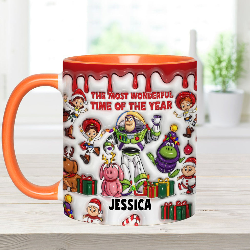 Personalized Accent Mug Christmas Gift for Kids Custom Name Accent Mug GradoCreations