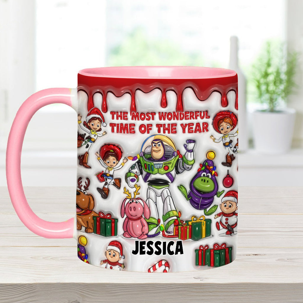 Personalized Accent Mug Christmas Gift for Kids Custom Name Accent Mug GradoCreations