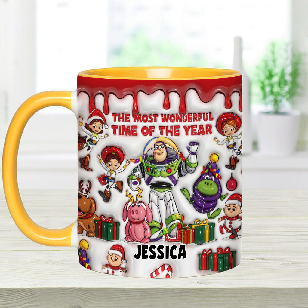 Personalized Accent Mug Christmas Gift for Kids Custom Name Accent Mug GradoCreations