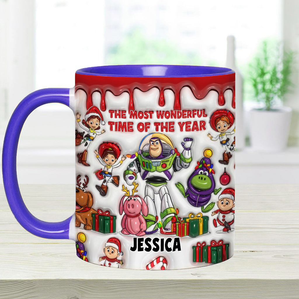 Personalized Accent Mug Christmas Gift for Kids Custom Name Accent Mug GradoCreations