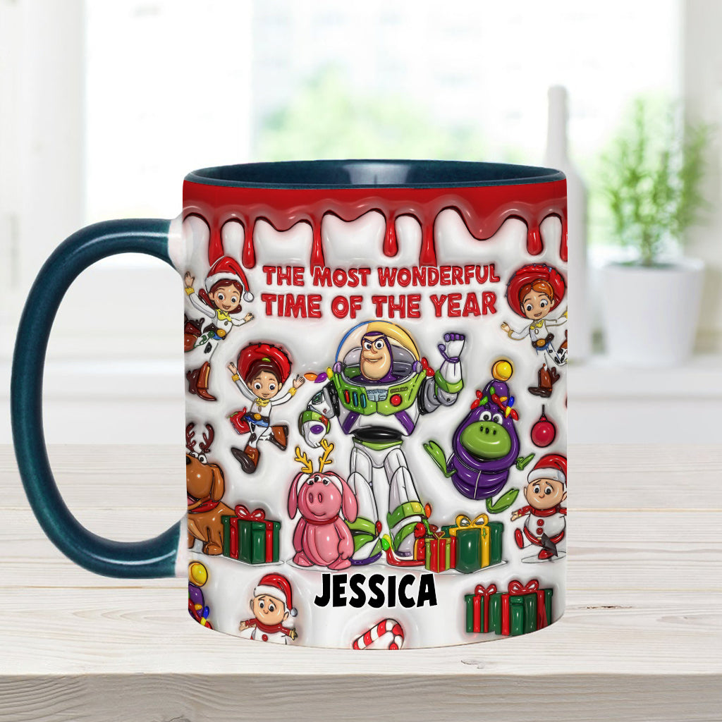 Personalized Accent Mug Christmas Gift for Kids Custom Name Accent Mug GradoCreations