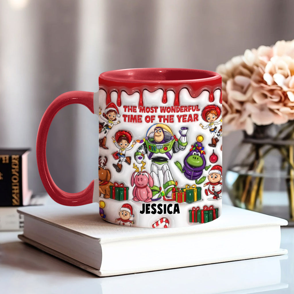 Personalized Accent Mug Christmas Gift for Kids Custom Name Accent Mug GradoCreations