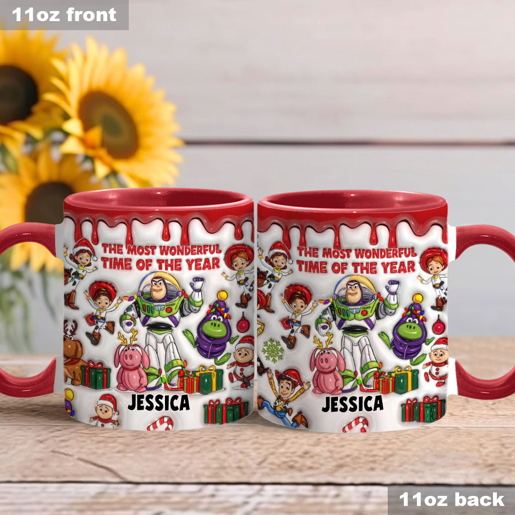 Personalized Accent Mug Christmas Gift for Kids Custom Name Accent Mug GradoCreations