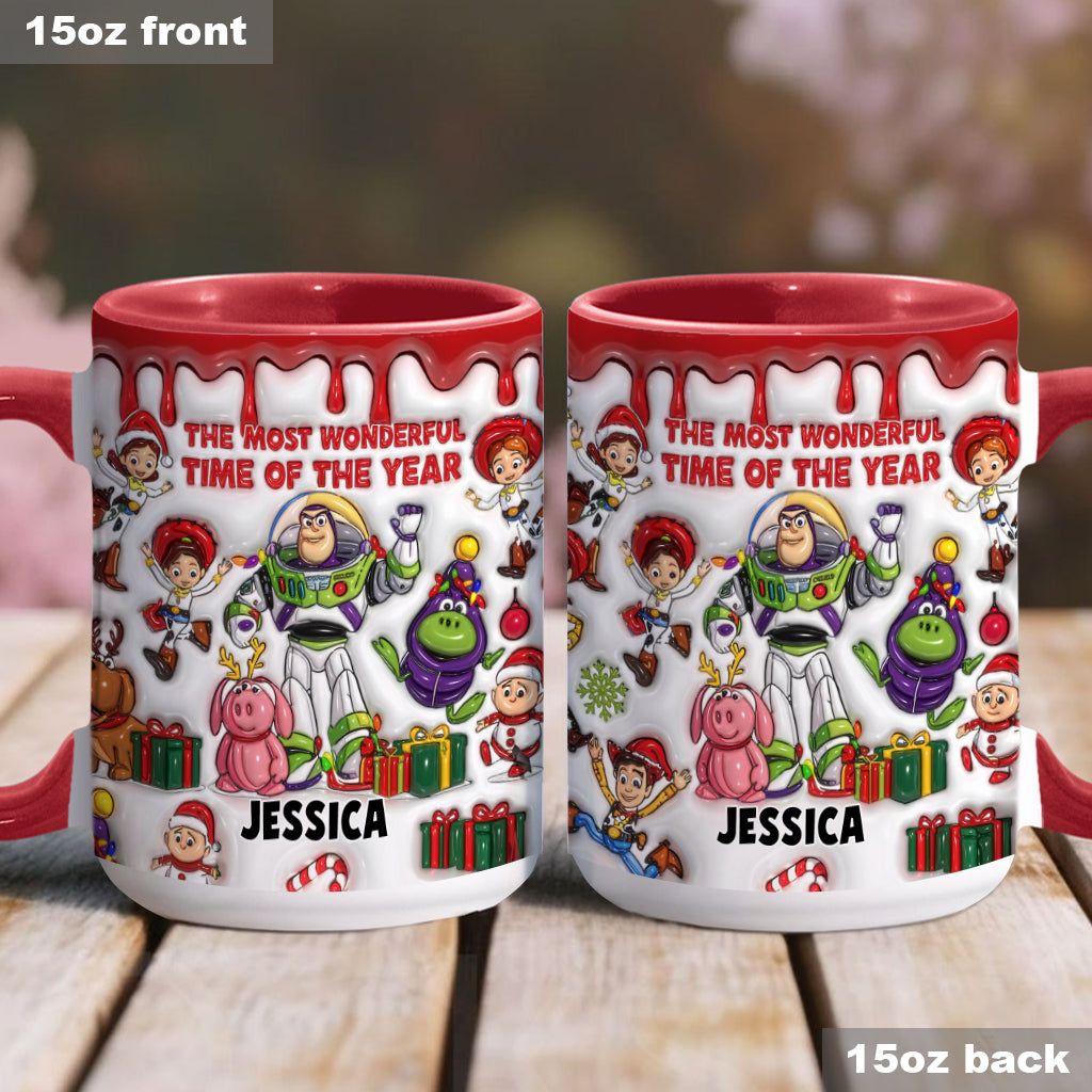 Personalized Accent Mug Christmas Gift for Kids Custom Name Accent Mug GradoCreations
