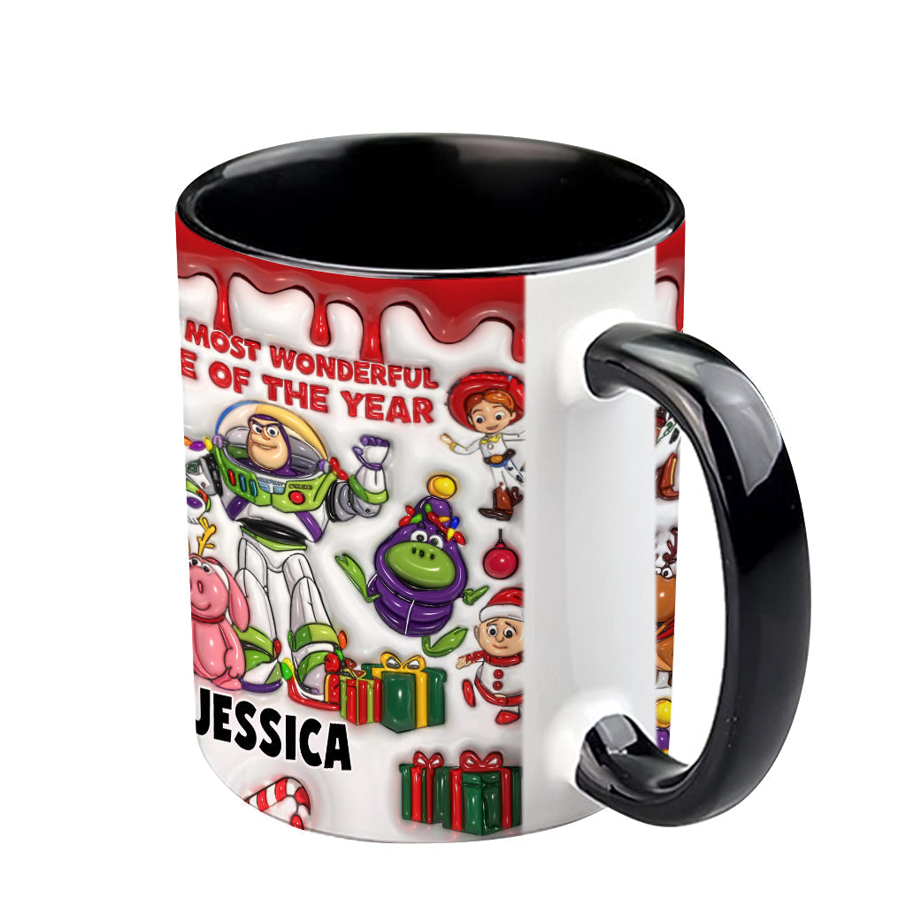 Personalized Accent Mug Christmas Gift for Kids Custom Name Accent Mug GradoCreations