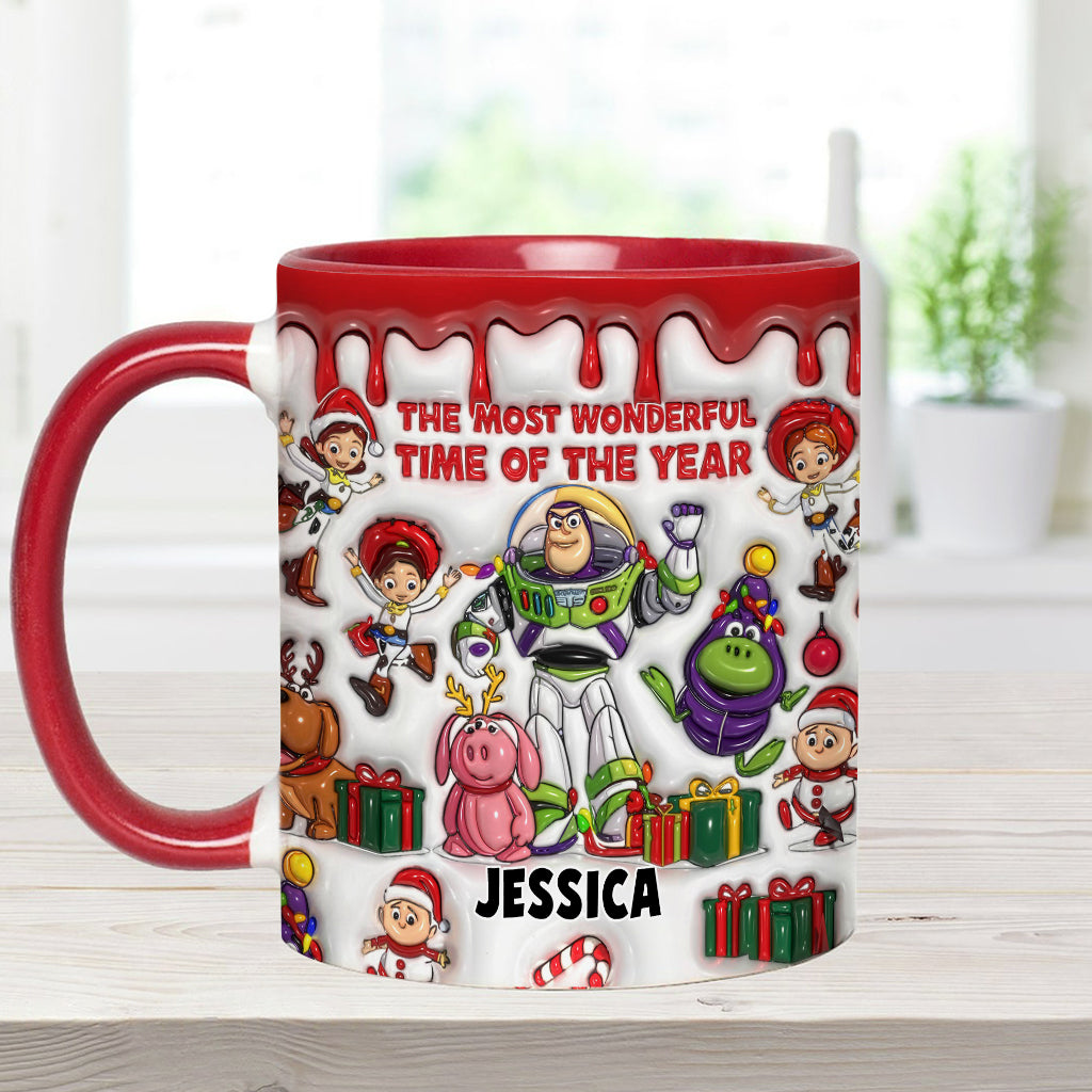 Personalized Accent Mug Christmas Gift for Kids Custom Name Accent Mug GradoCreations