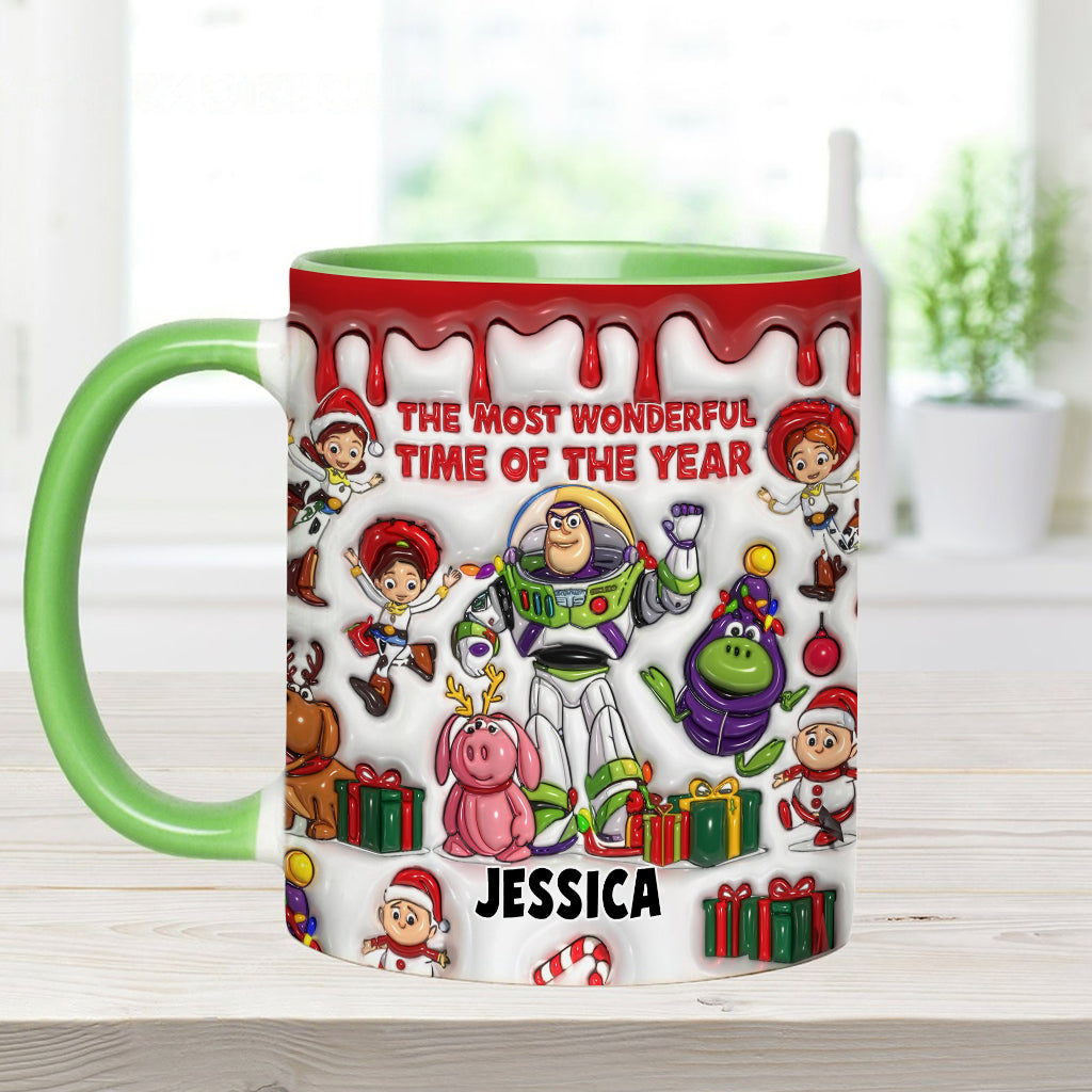 Personalized Accent Mug Christmas Gift for Kids Custom Name Accent Mug GradoCreations