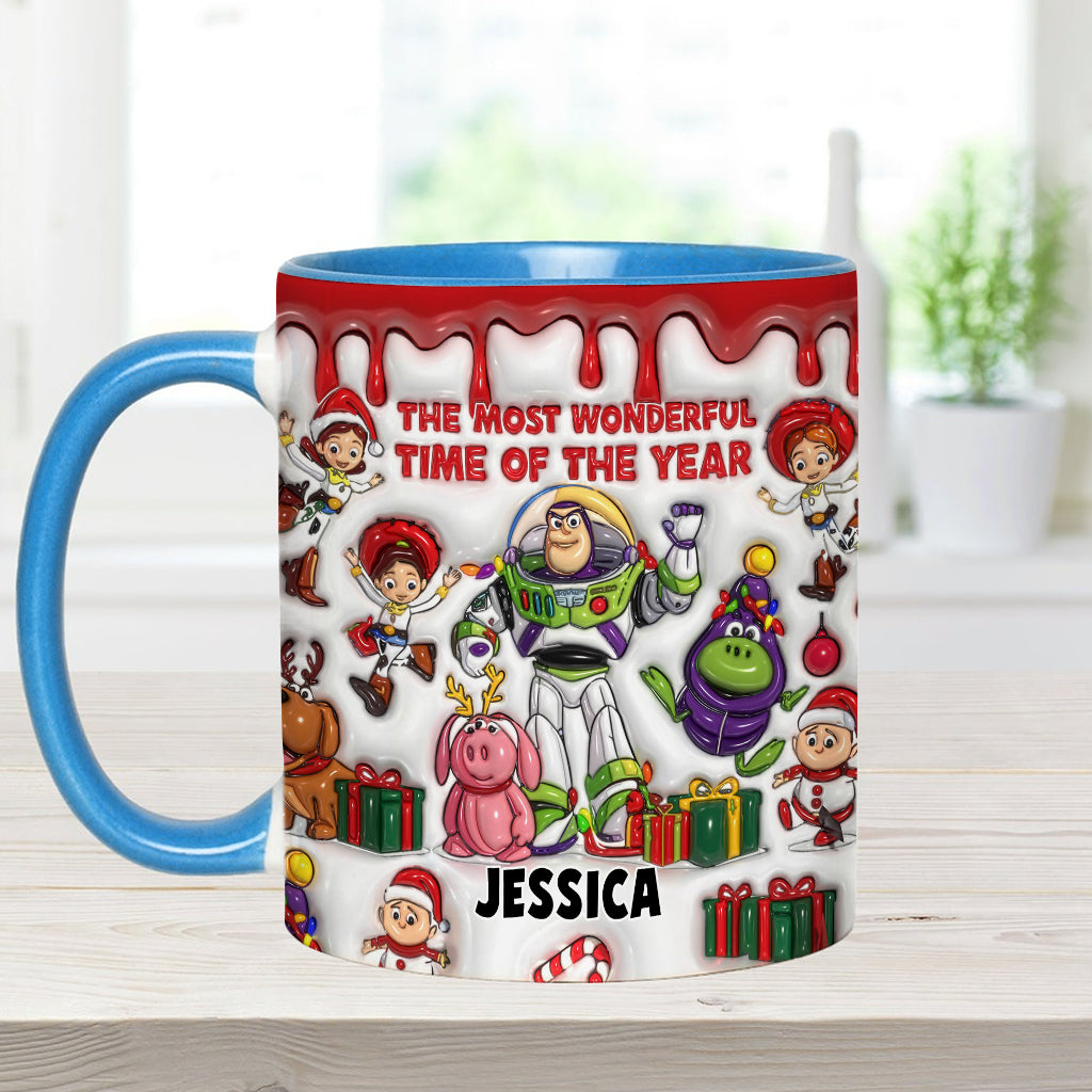 Personalized Accent Mug Christmas Gift for Kids Custom Name Accent Mug GradoCreations
