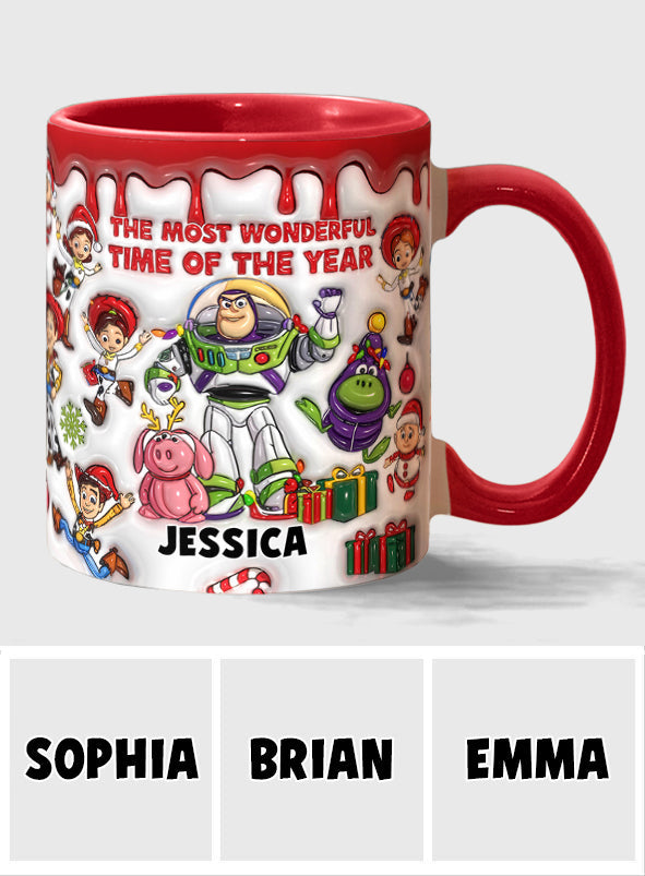 Personalized Accent Mug Christmas Gift for Kids Custom Name Accent Mug GradoCreations