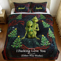Personalized Grumpy Christmas Bedding Set with Cushion Covers Bedding Set GradoCreations