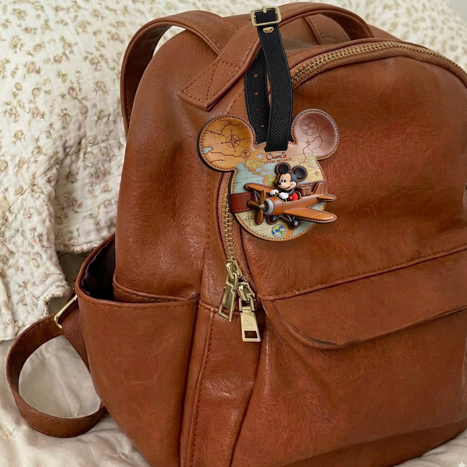 Personalized Mickey Mouse Luggage Tag Custom Name Travel Gift Luggage Tag GradoCreations