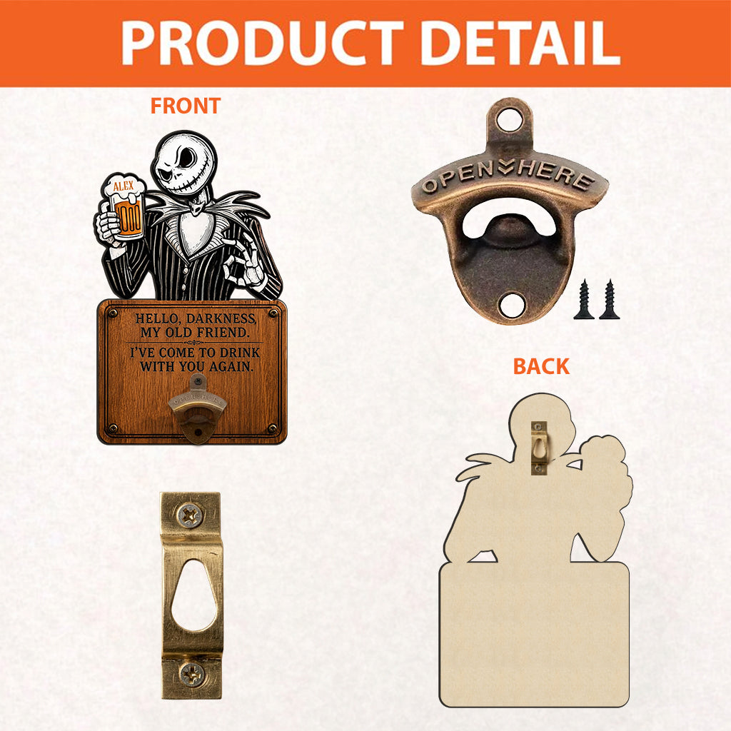 Personalized Nightmare Beer Stein & Wall Bottle Opener Gift for Beer Lovers Beer Stein & Wall Bottle Opener GradoCreations