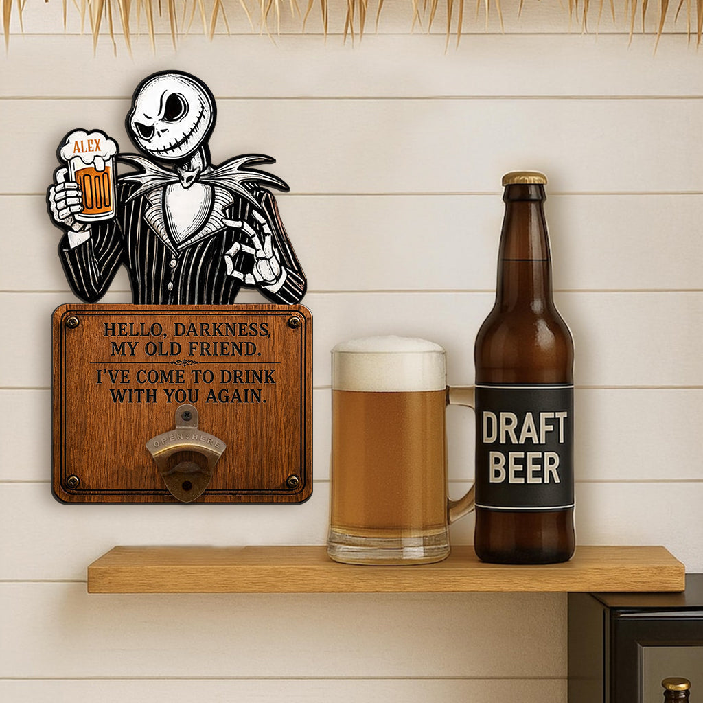 Personalized Nightmare Beer Stein & Wall Bottle Opener Gift for Beer Lovers Beer Stein & Wall Bottle Opener GradoCreations