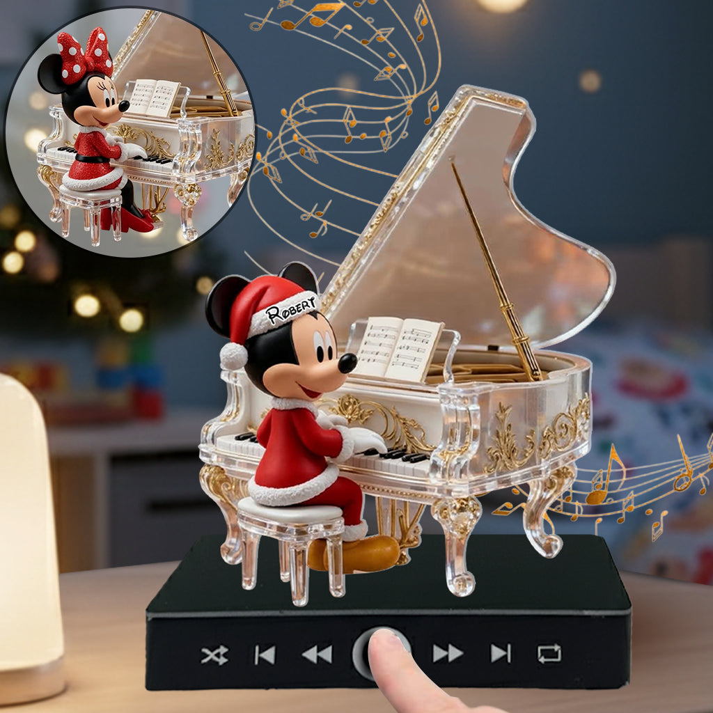 Personalized Music Ornament with Piano Design for Christmas Music Ornament GradoCreations