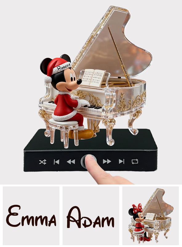 Personalized Music Ornament with Piano Design for Christmas Music Ornament GradoCreations