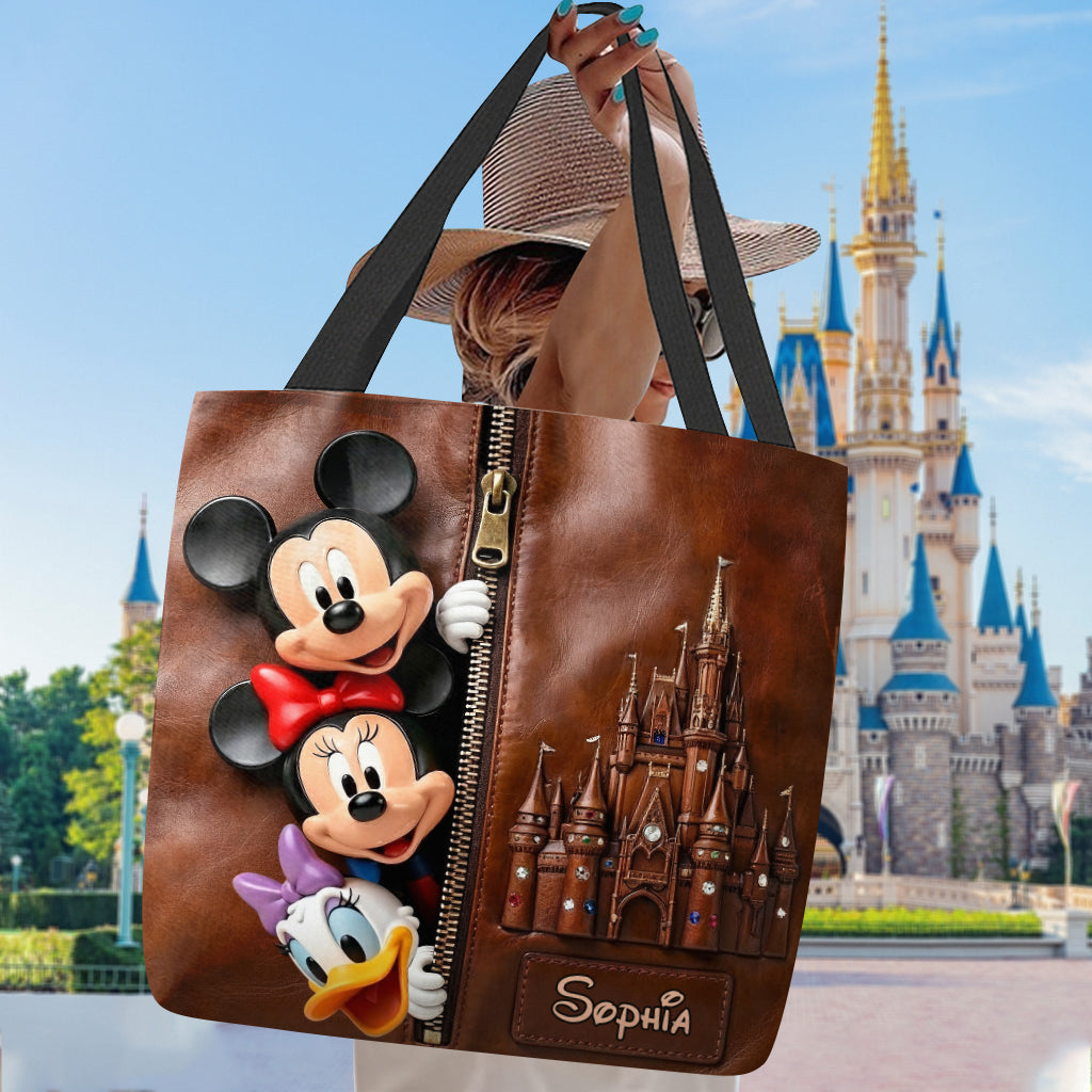 Personalized Disney Mickey Mouse Tote Bag Custom Name Gift Tote Bag GradoCreations