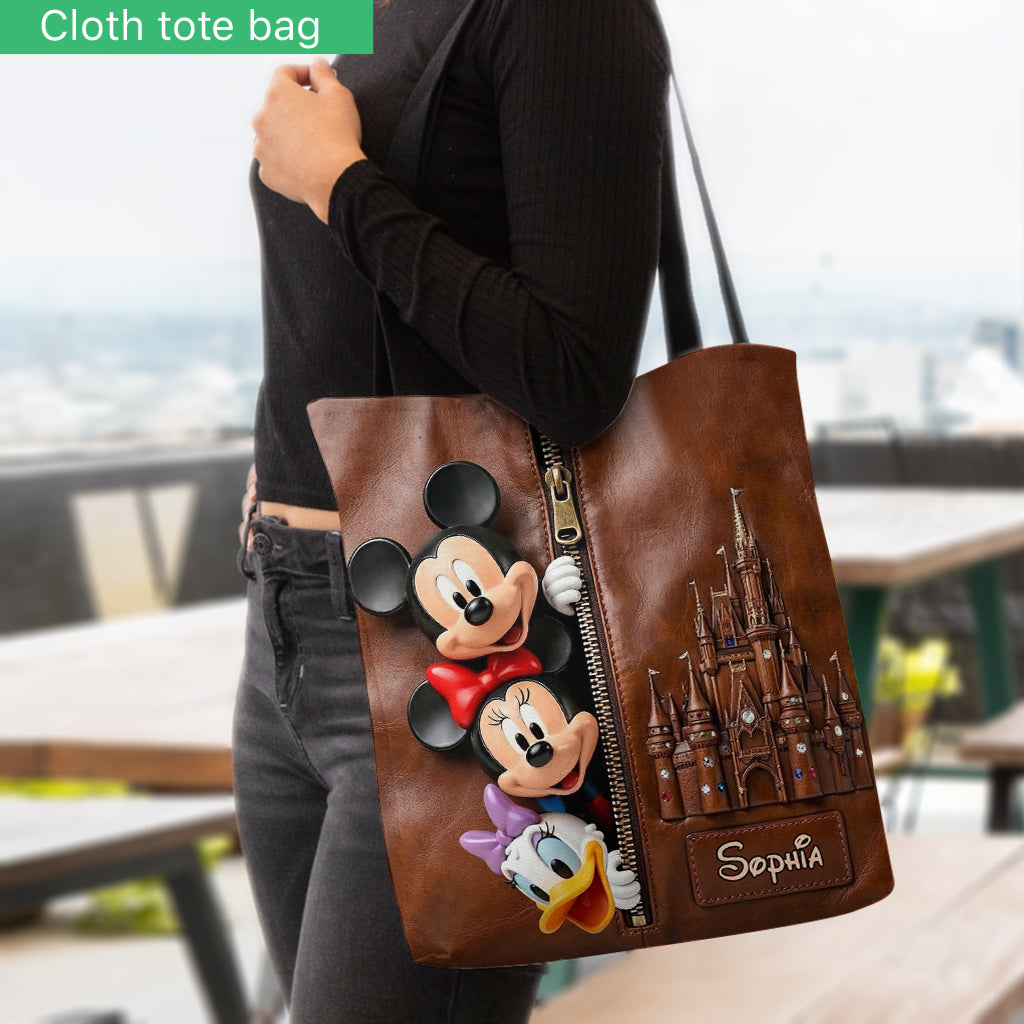 Personalized Disney Mickey Mouse Tote Bag Custom Name Gift Tote Bag GradoCreations
