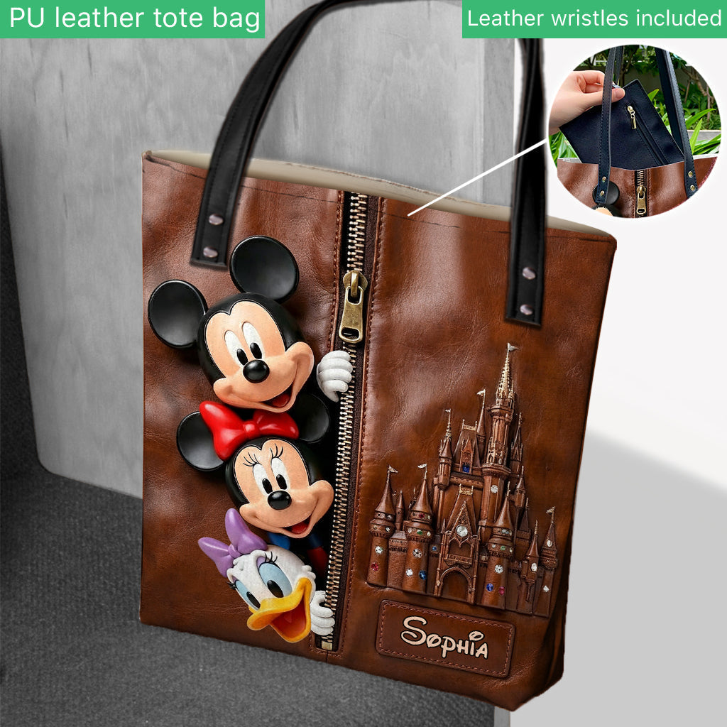 Personalized Disney Mickey Mouse Tote Bag Custom Name Gift Tote Bag GradoCreations