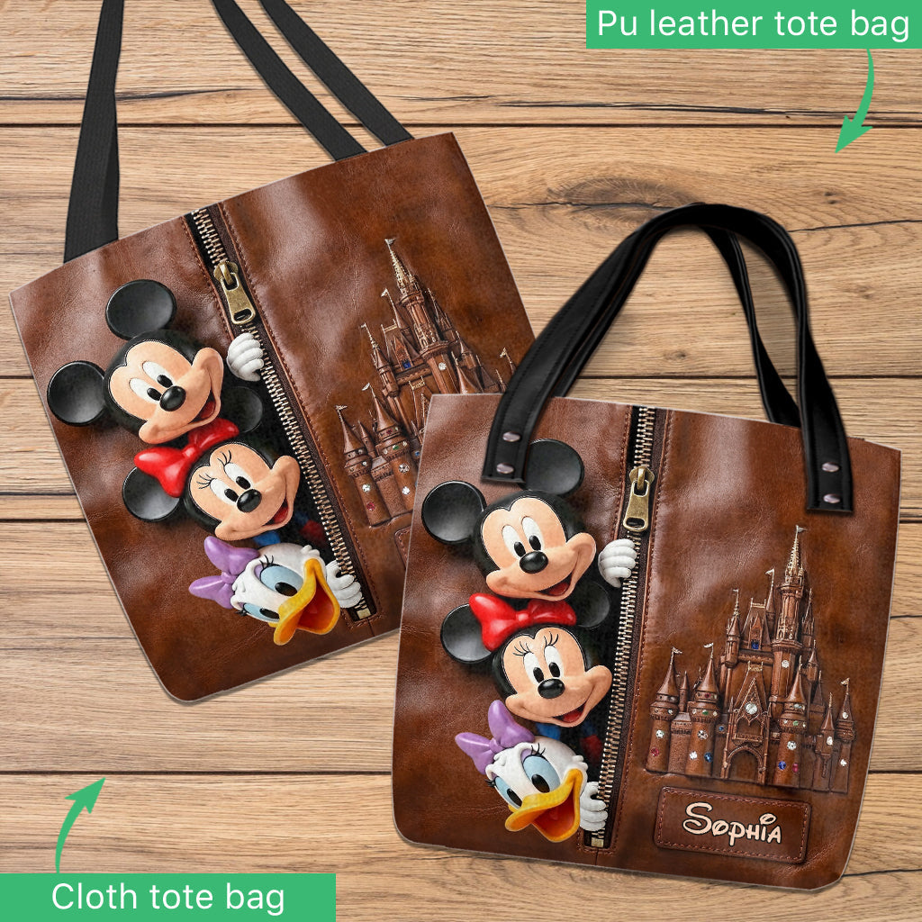 Personalized Disney Mickey Mouse Tote Bag Custom Name Gift Tote Bag GradoCreations