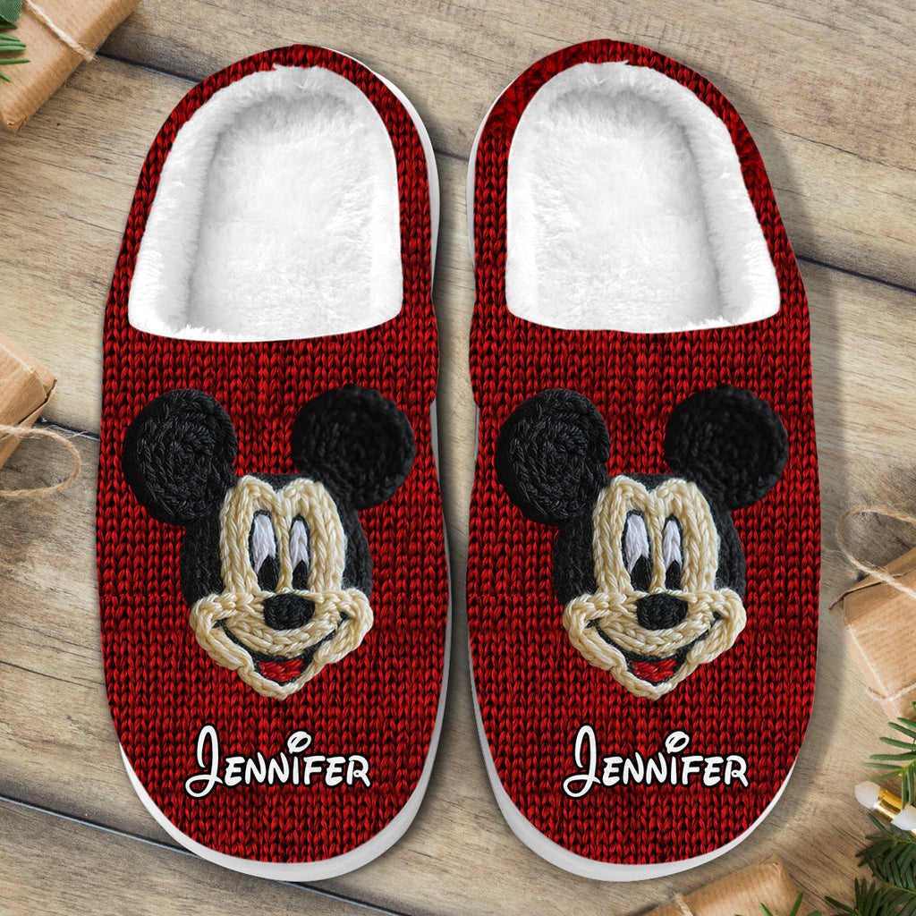 Personalized Mickey Mouse Slippers Custom Name Gift for Kids Slippers GradoCreations