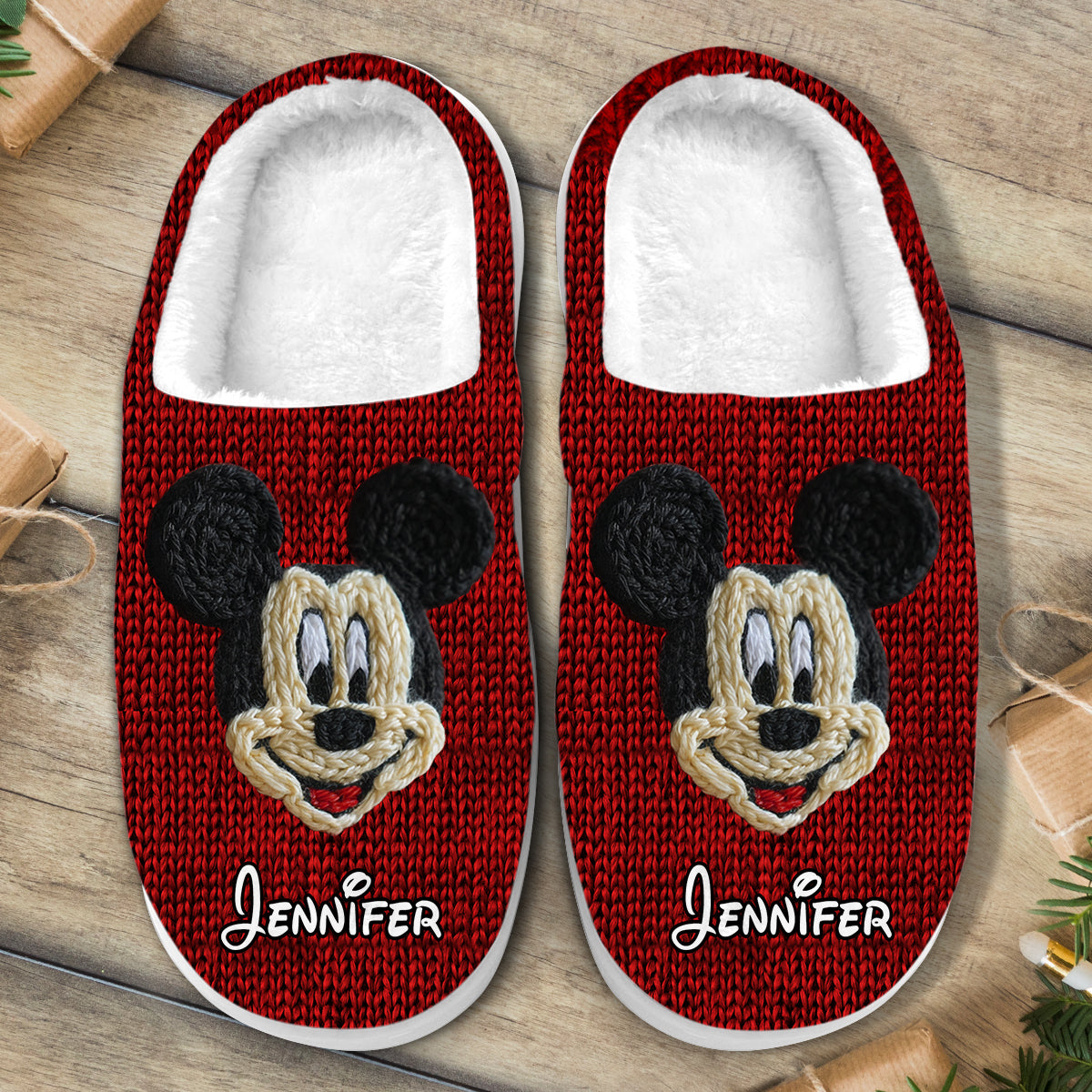 Personalized Mickey Mouse Slippers Custom Name Gift for Kids Slippers GradoCreations
