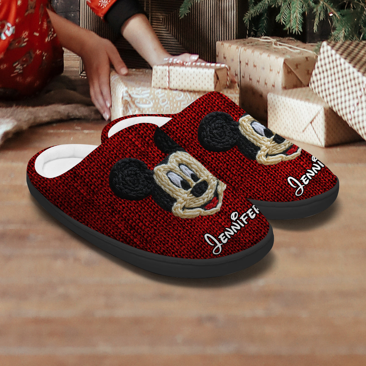 Personalized Mickey Mouse Slippers Custom Name Gift for Kids Slippers GradoCreations