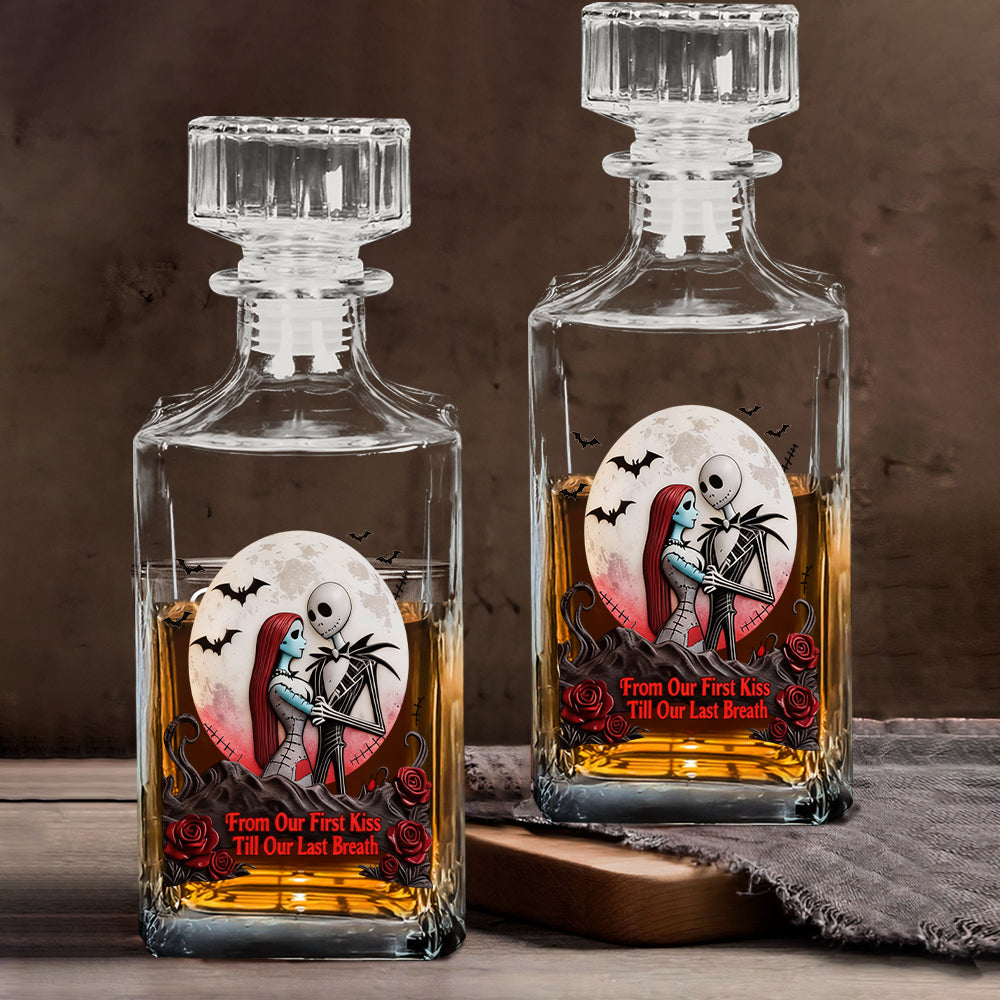 Personalized Whiskey Decanter Set Custom Name Gift for Couples Whiskey Decanter Set GradoCreations