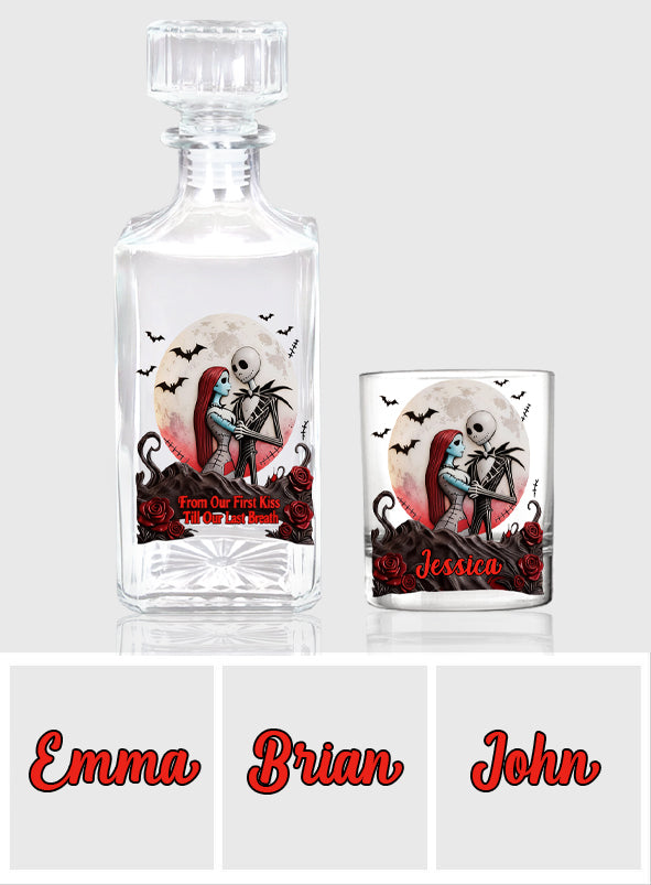 Personalized Whiskey Decanter Set Custom Name Gift for Couples Whiskey Decanter Set GradoCreations
