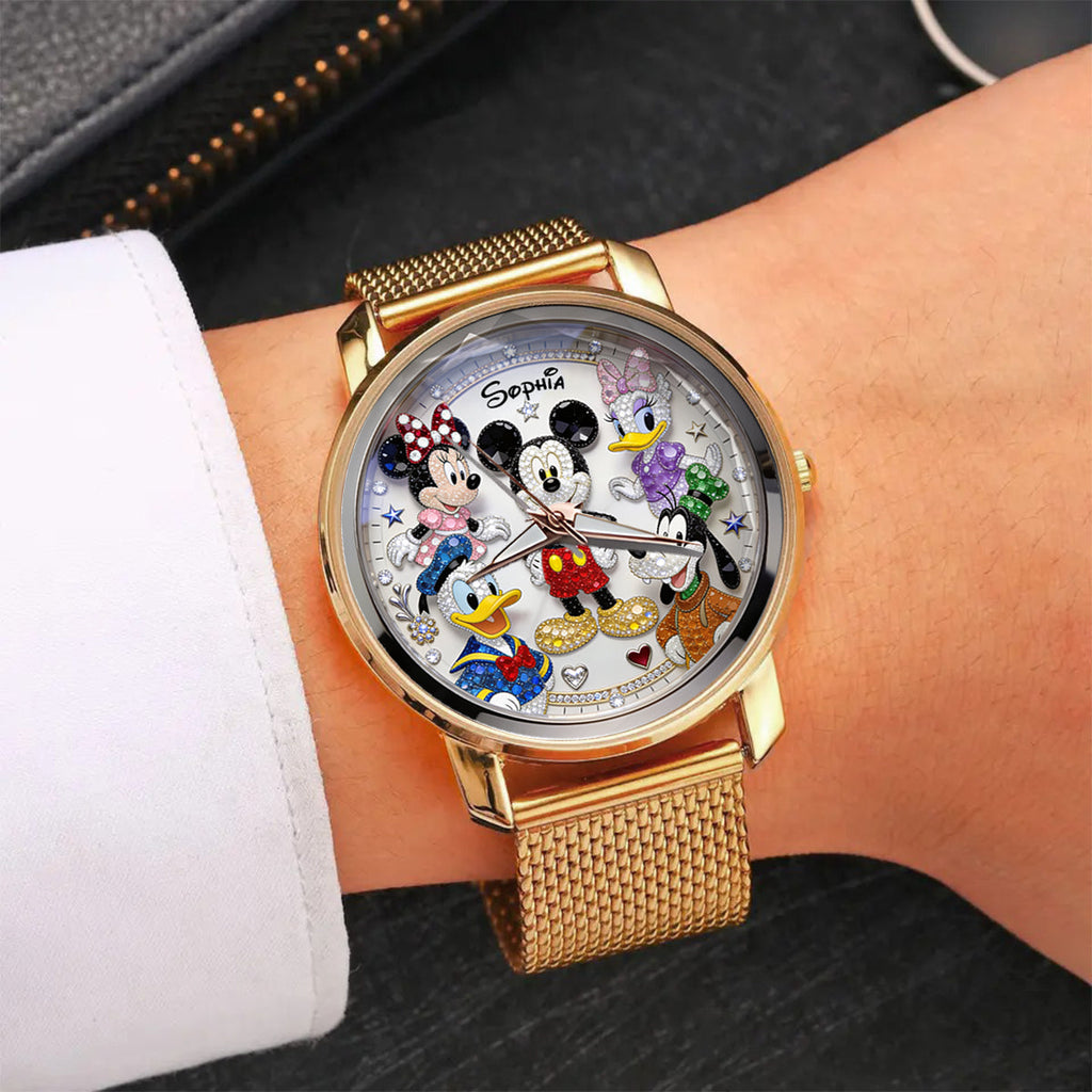 Personalized Disney Women Hand Watch Custom Name Gift Women Hand Watch GradoCreations