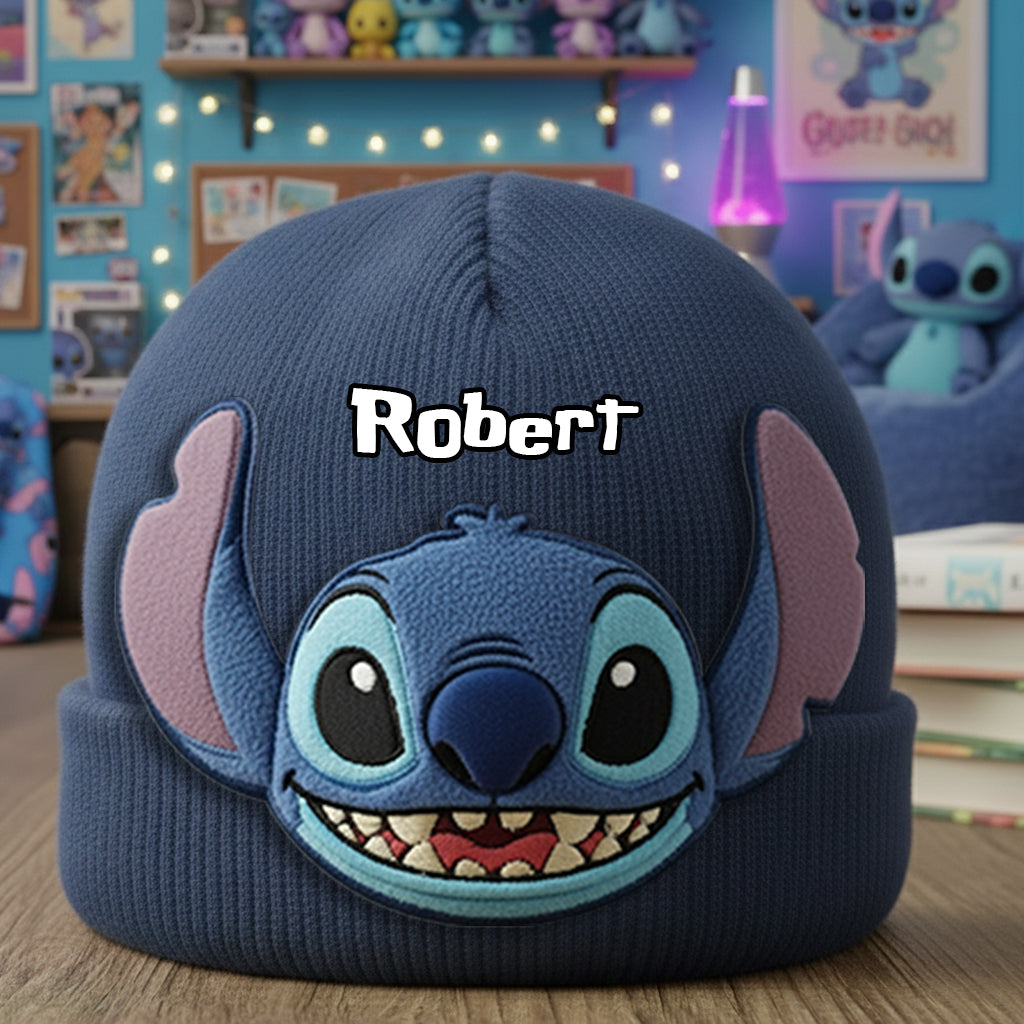 Personalized Ohana Beanie Hat with Custom Patches for Kids Beanie Hat With Patches GradoCreations