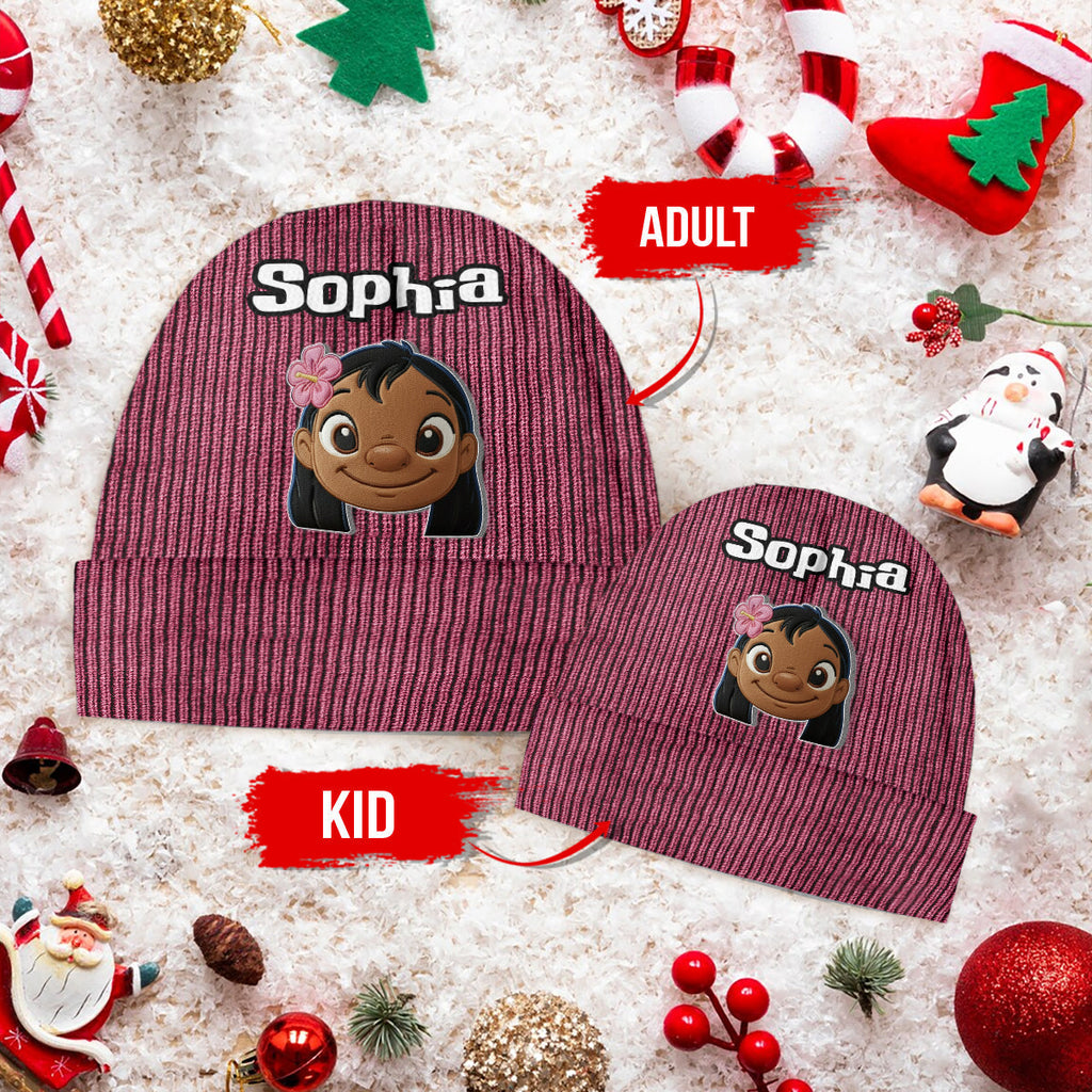Personalized Ohana Beanie Hat with Custom Patches for Kids Beanie Hat With Patches GradoCreations