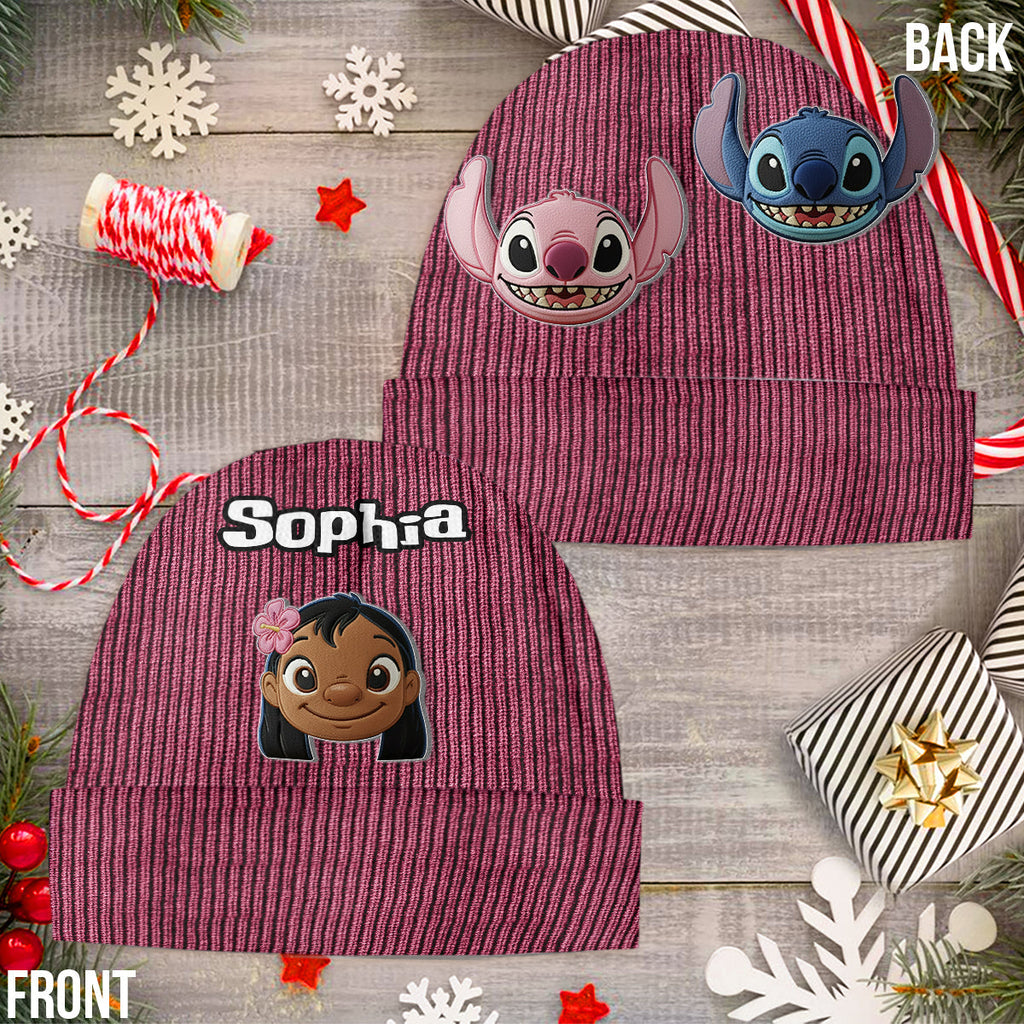 Personalized Ohana Beanie Hat with Custom Patches for Kids Beanie Hat With Patches GradoCreations