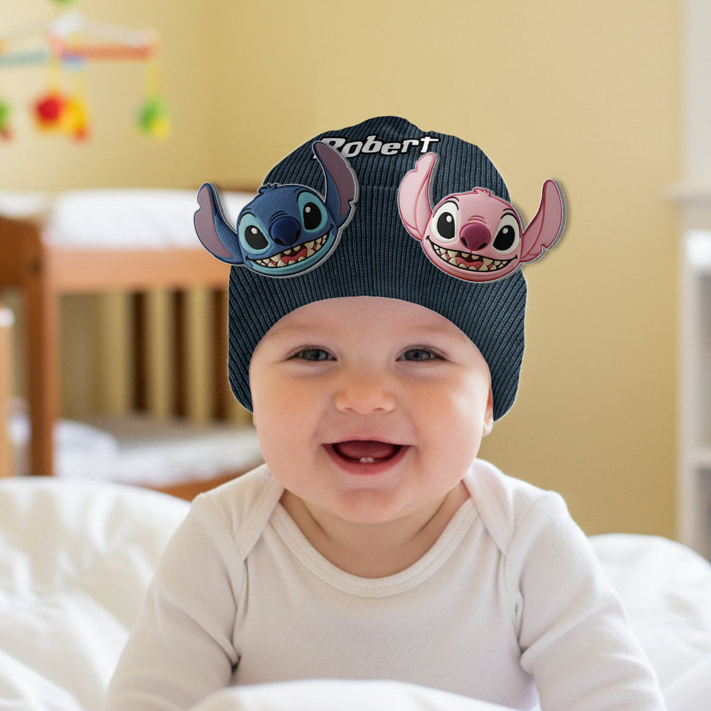 Personalized Ohana Beanie Hat with Custom Patches for Kids Beanie Hat With Patches GradoCreations