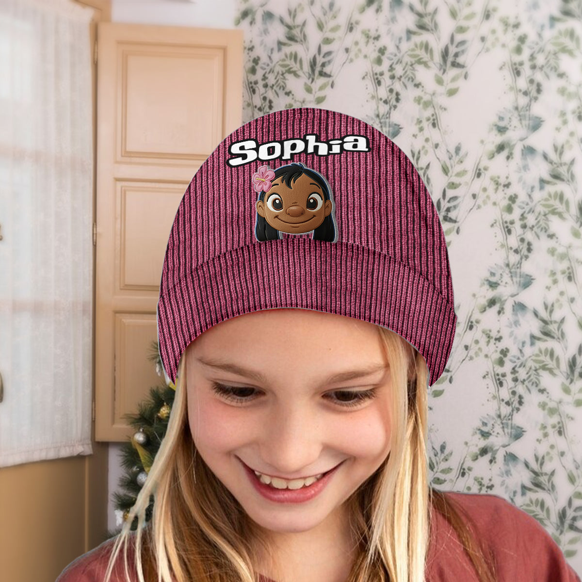 Personalized Ohana Beanie Hat with Custom Patches for Kids Beanie Hat With Patches GradoCreations