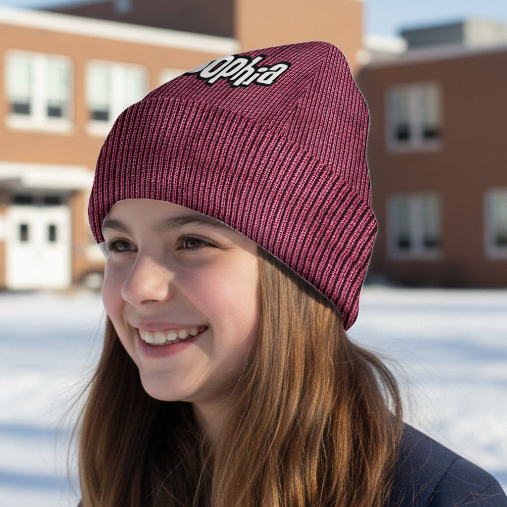 Personalized Ohana Beanie Hat with Custom Patches for Kids Beanie Hat With Patches GradoCreations