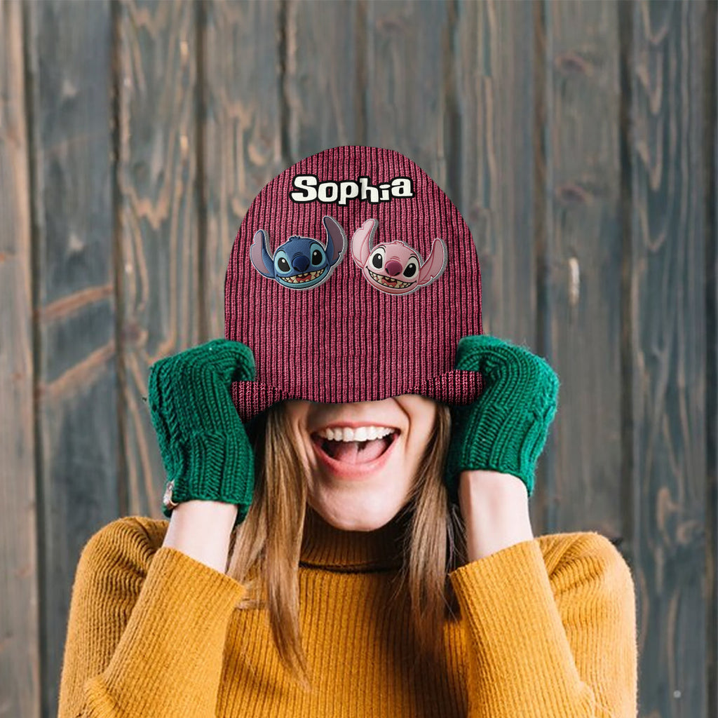Personalized Ohana Beanie Hat with Custom Patches for Kids Beanie Hat With Patches GradoCreations