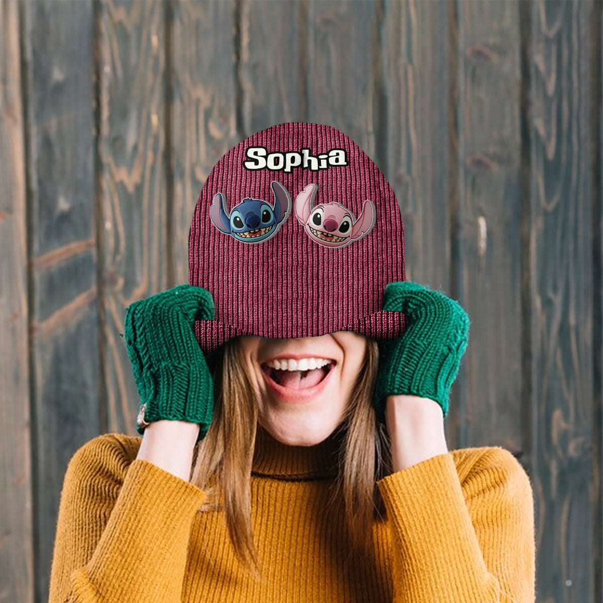 Personalized Ohana Beanie Hat with Custom Patches for Kids Beanie Hat With Patches GradoCreations
