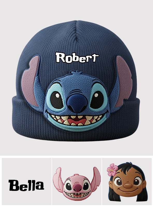 Personalized Ohana Beanie Hat with Custom Patches for Kids Beanie Hat With Patches GradoCreations