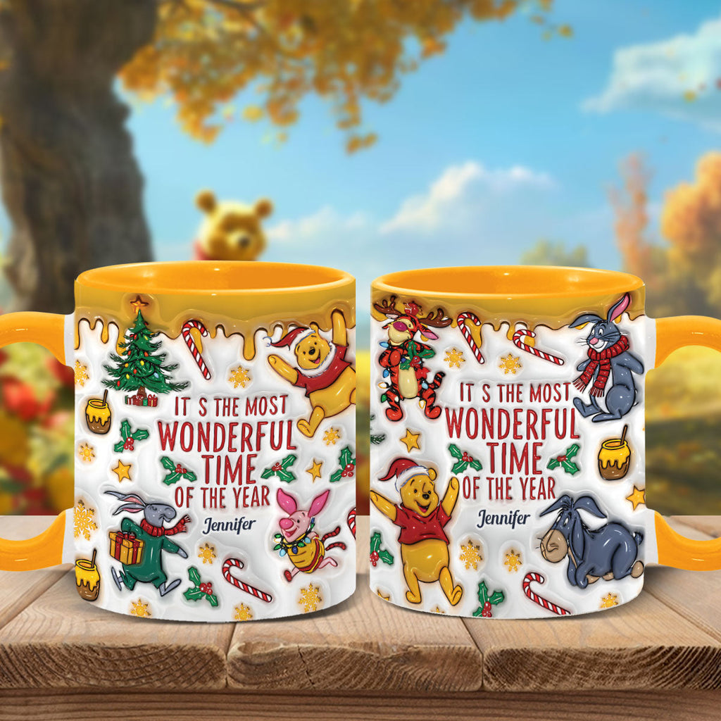 Personalized Christmas Accent Mug with Bear and Friends Accent Mug GradoCreations