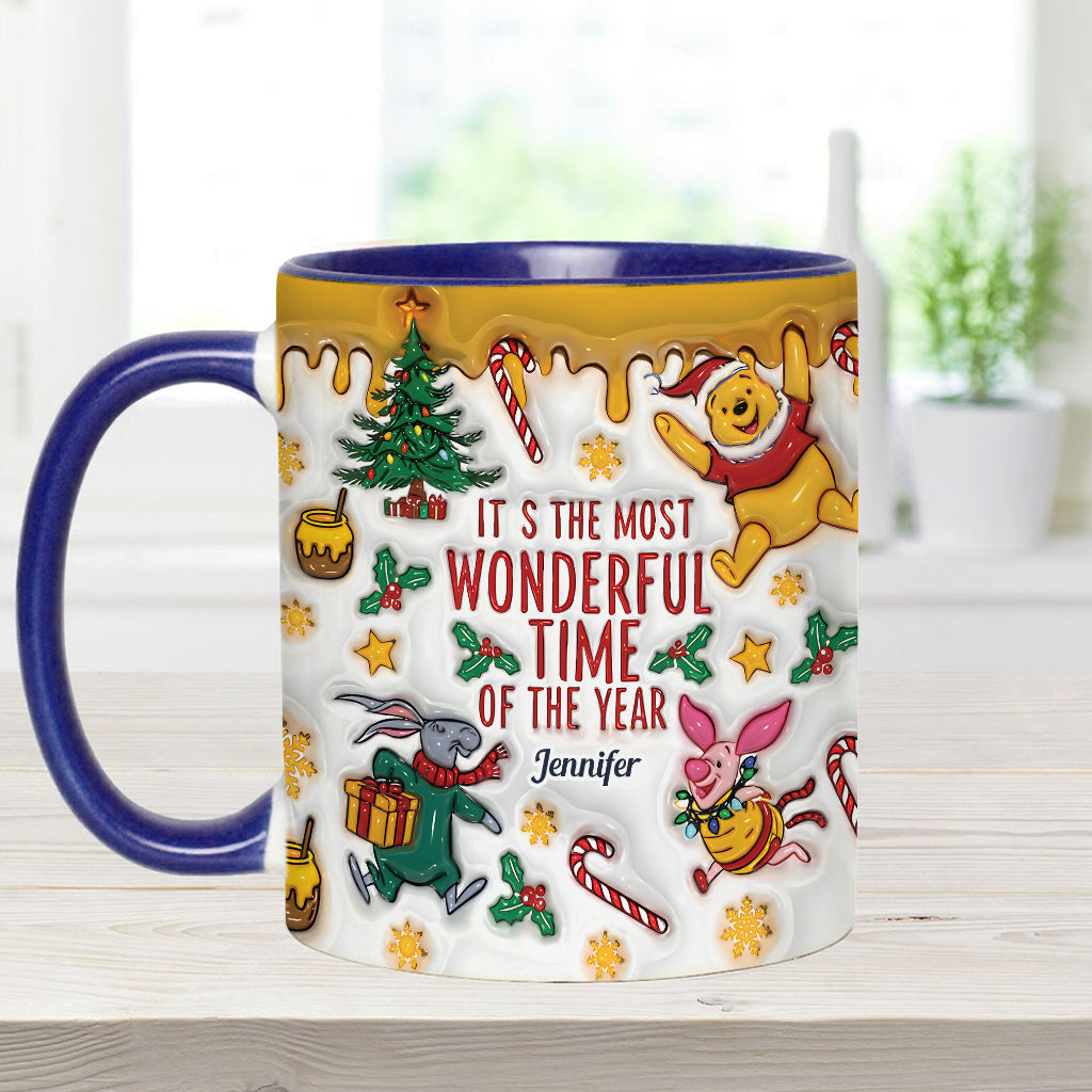 Personalized Christmas Accent Mug with Bear and Friends Accent Mug GradoCreations