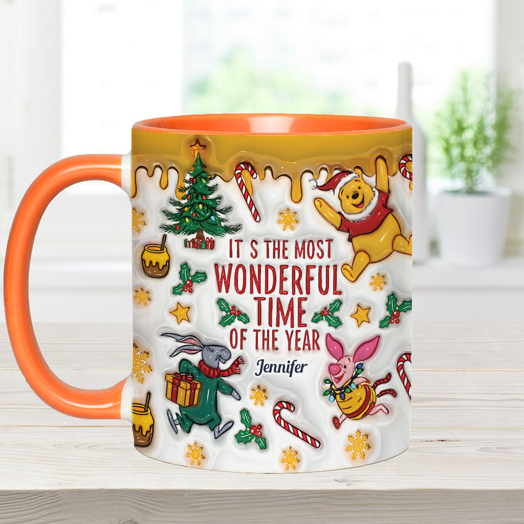 Personalized Christmas Accent Mug with Bear and Friends Accent Mug GradoCreations