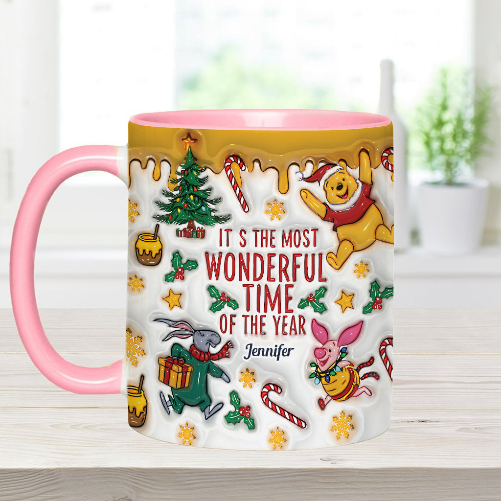 Personalized Christmas Accent Mug with Bear and Friends Accent Mug GradoCreations