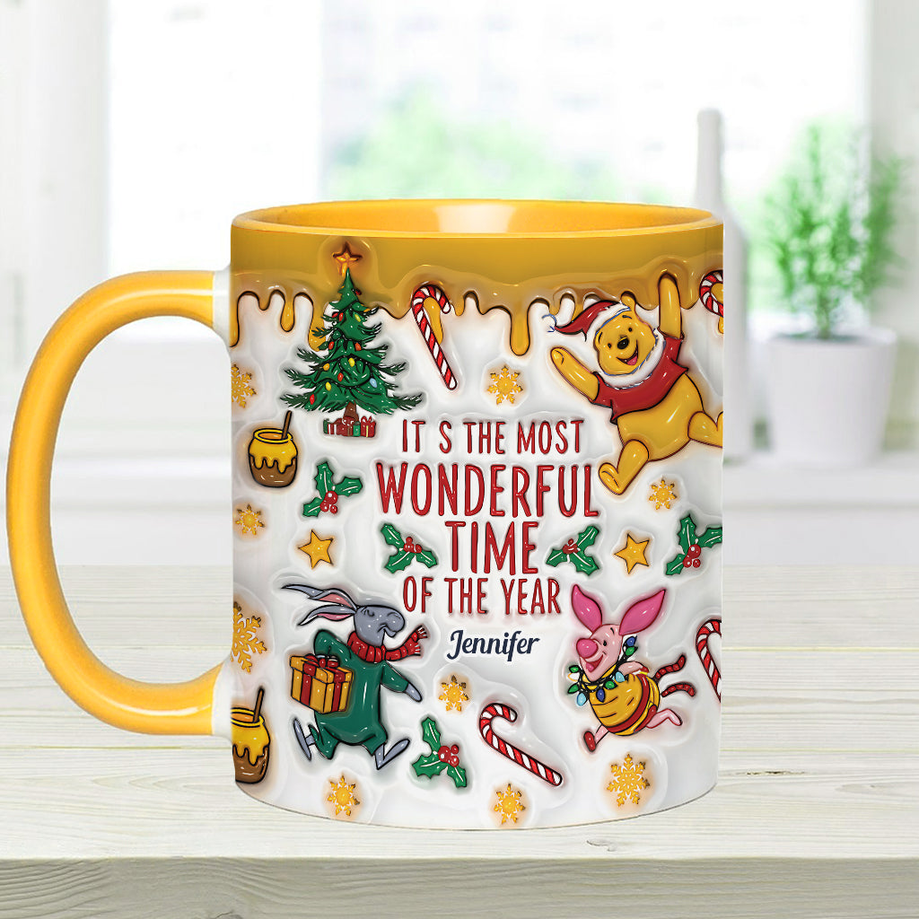 Personalized Christmas Accent Mug with Bear and Friends Accent Mug GradoCreations