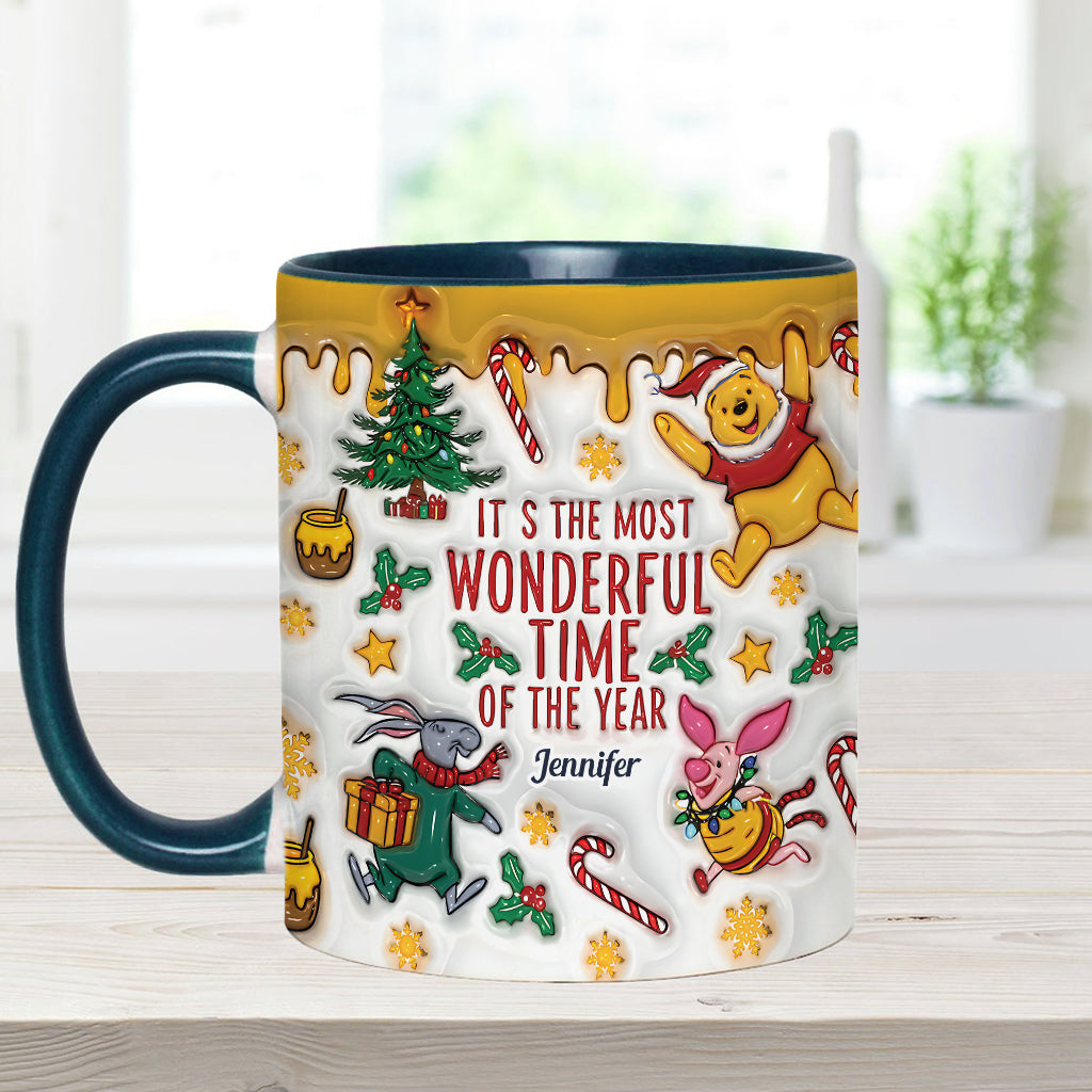 Personalized Christmas Accent Mug with Bear and Friends Accent Mug GradoCreations