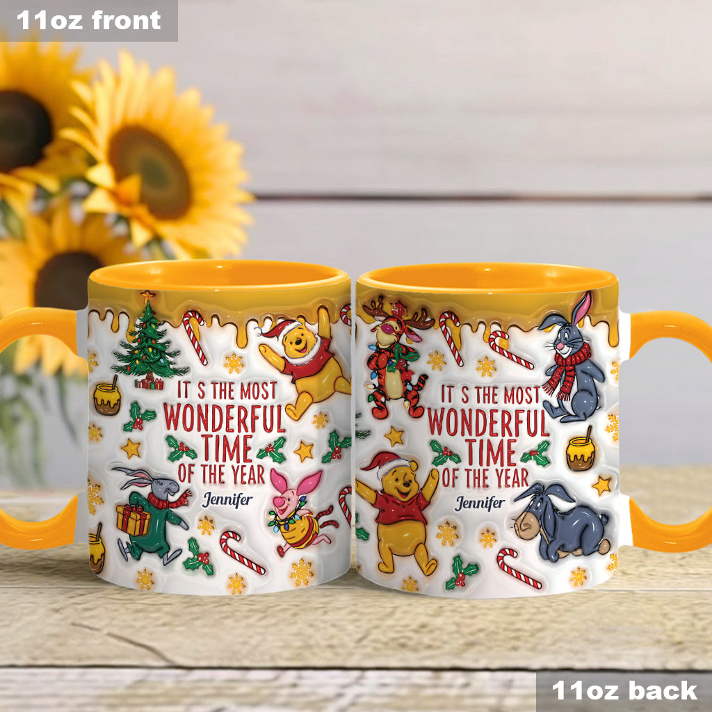 Personalized Christmas Accent Mug with Bear and Friends Accent Mug GradoCreations