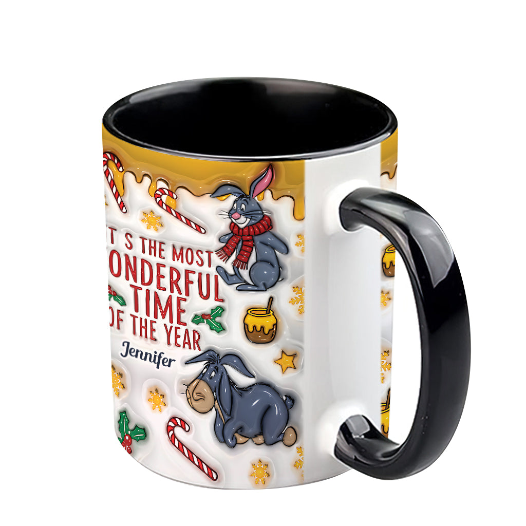 Personalized Christmas Accent Mug with Bear and Friends Accent Mug GradoCreations