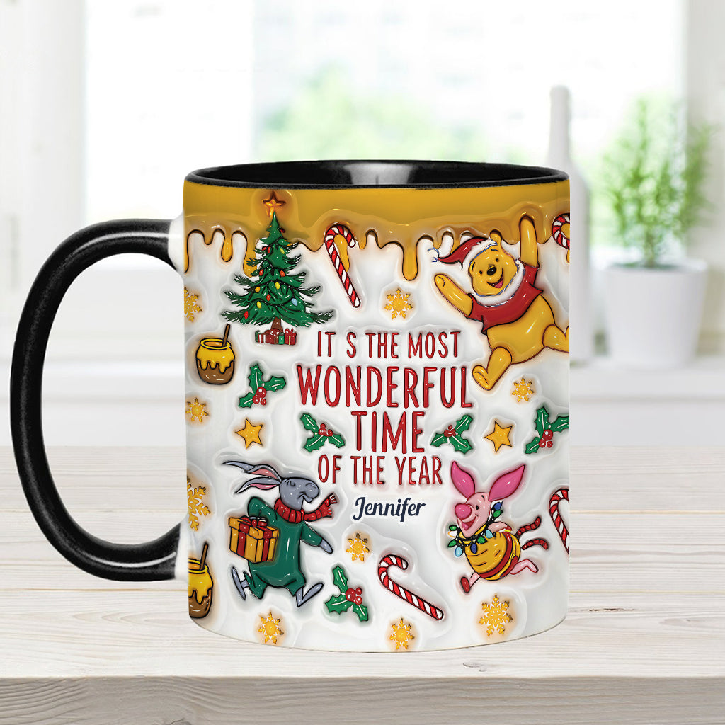 Personalized Christmas Accent Mug with Bear and Friends Accent Mug GradoCreations