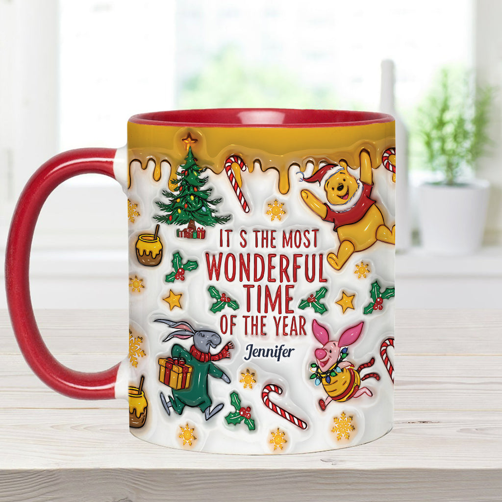 Personalized Christmas Accent Mug with Bear and Friends Accent Mug GradoCreations