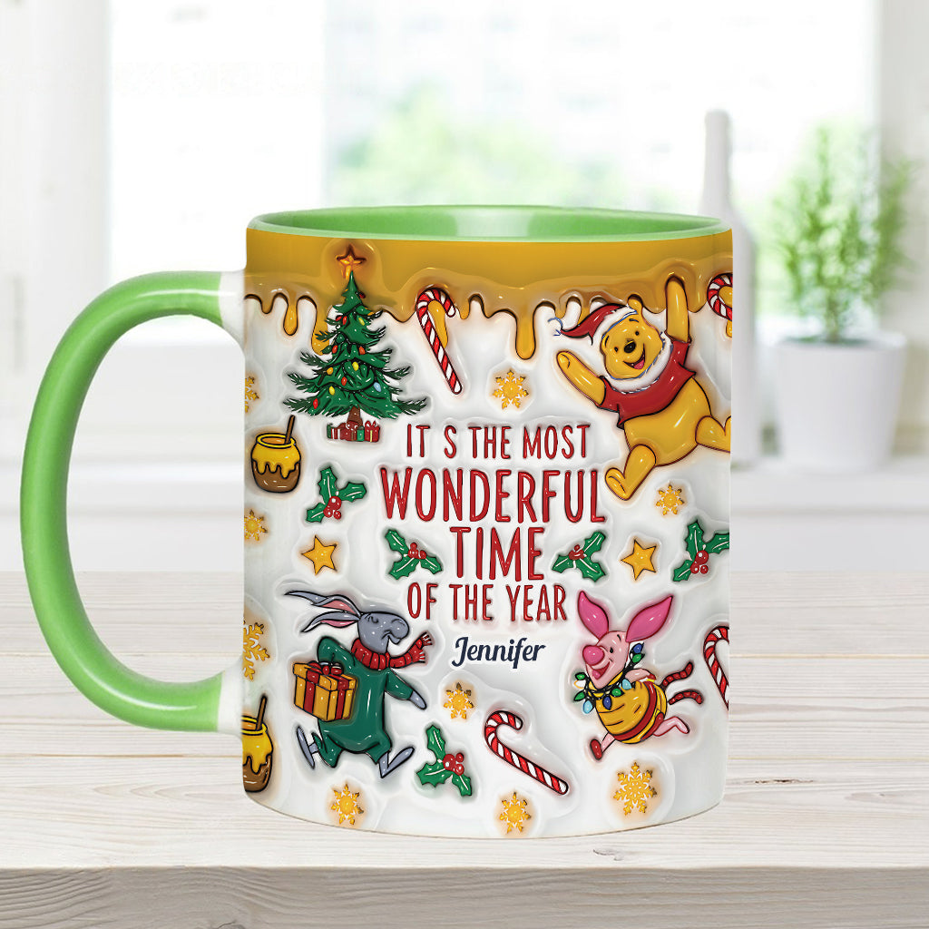 Personalized Christmas Accent Mug with Bear and Friends Accent Mug GradoCreations
