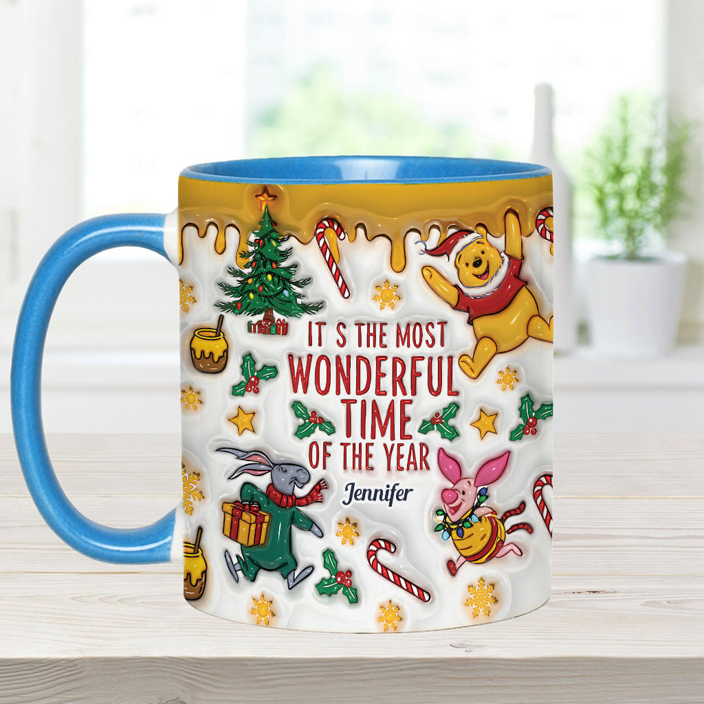 Personalized Christmas Accent Mug with Bear and Friends Accent Mug GradoCreations